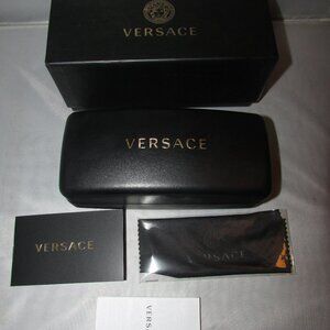 New Versace Sunglasses Case, Cloth, Pamphlet, Damaged Box NO SUNGLASSES